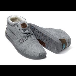 Toms Gray Wool Fleck Fleece Botas